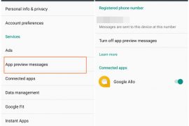 How to enable or disable app preview messages on Android