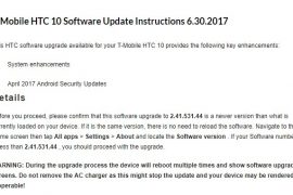 T-Mobile HTC 10 gets OTA update with April security patch (version 2.41.531.44)