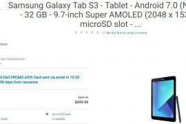 Galaxy Tab S3 Deal: Get it for $500 along with $100 eGift card from Dell