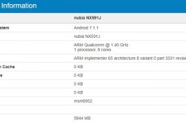 ZTE Nubia Z17 Lite specs revealed, Snapdragon 617 processor and 6GB RAM inside