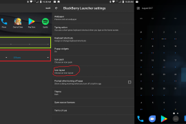 BlackBerry Launcher now allows you to change layout and size of icons