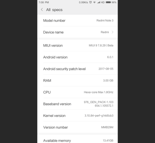 Xiaomi Redmi Note 3