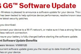 Verizon LG G6 and G5 are getting new update today (VS98812B and VS98729A)