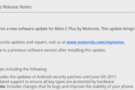 Moto C Plus receives OTA update with June security patch
