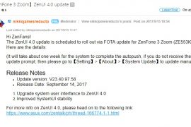 Asus ZenFone 3 Zoom update rolling out with ZenUI 4.0, other ZenFone 3 devices to get it soon