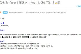 Asus ZenFone 4 update rolling out with camera improvements and bug fixes