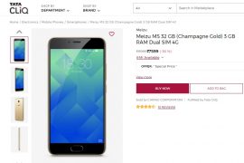 Meizu M5 Deal: Price drops to INR 7,999 in India