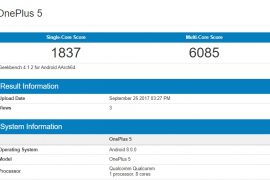OnePlus 5 running Oreo update spotted on Geekbench