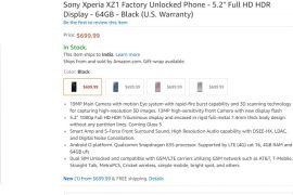 Sony Xperia XZ1 with Android Oreo launched in US at Amazon for $700 (dual-SIM variant, G8342)