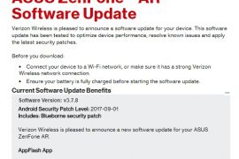 Verizon rolls out first ZenFone AR update