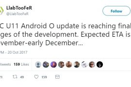 Oreo for HTC U11 to release by November-end or early December