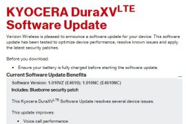 Kyocera Cadence and DuraXV LTE receive update that fixes Blueborne security issue