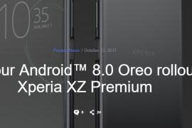 Sony Oreo 8.0 update released for Xperia XZ Premium