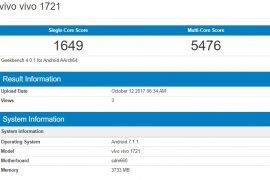 Vivo X20 benchmarks [Geekbench]