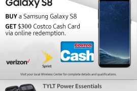[Hot Deal] Buy a Verizon or Sprint Galaxy S8 and S8+ from Costco and get $300 refund as Cash Card