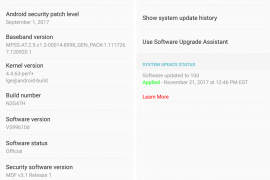 Verizon LG V30 receives an OTA update with software version VS99610d