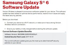 Verizon rolling out October security patch for Galaxy S6 and S6 Edge