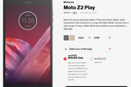 Verizon Moto Z2 Play Deal: $168 off, available for $10/month