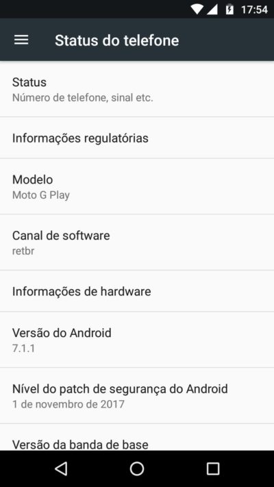 Moto G4 Play Android 7.1.1 Nougat