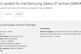 Latest update for the AT&T Galaxy S7 Active comes with KRACK Fix and December patch