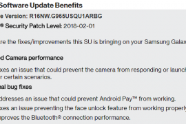 Verizon updates the Galaxy S9 and S9 Plus to fix issues with camera, Android Pay, and Face Unlock
