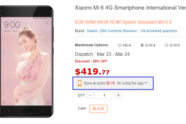 [Deal] Xiaomi Mi 6 available for $420