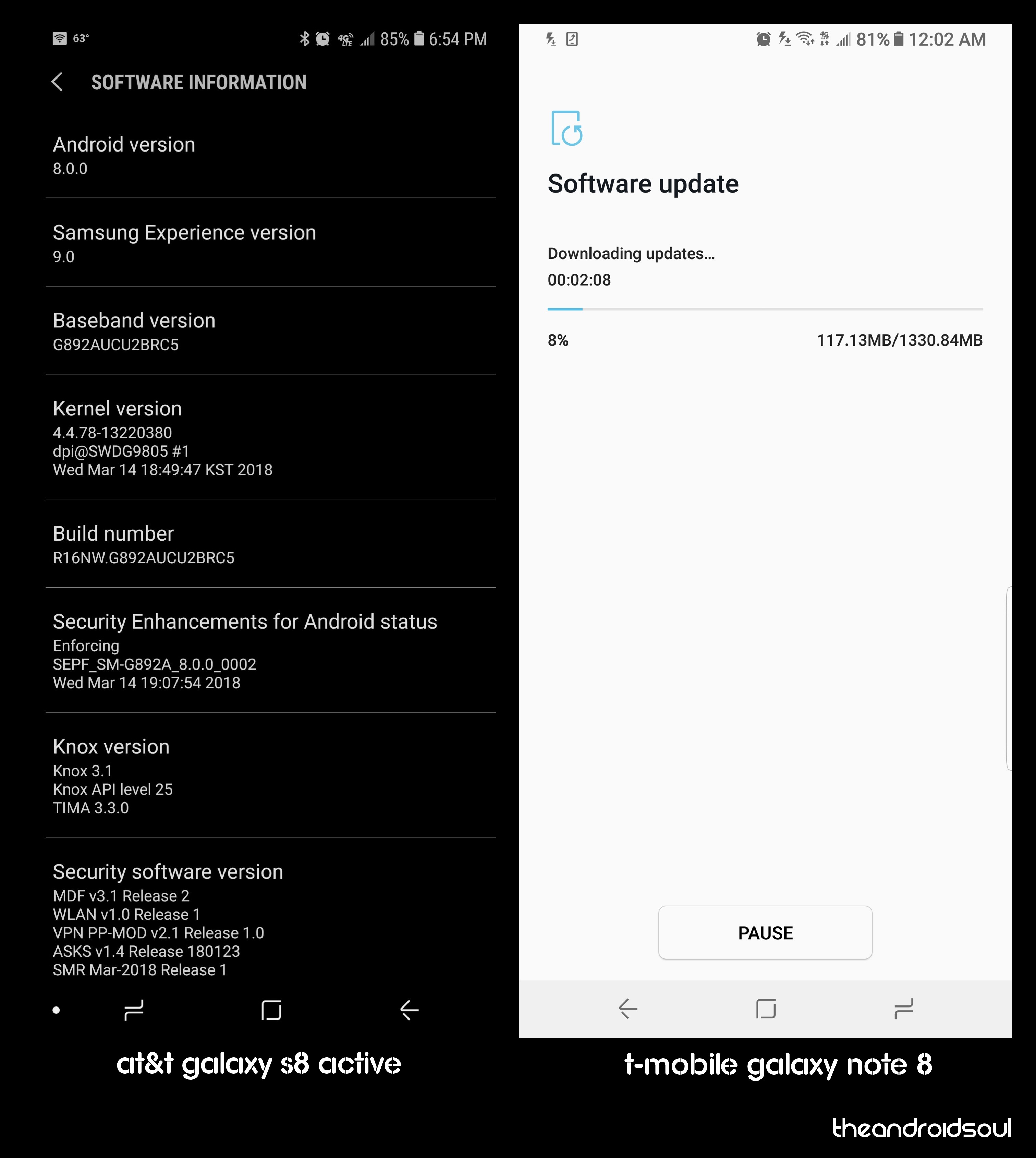 Samsung rolls out Oreo update for the Canadian and T-Mobile Galaxy Note ...