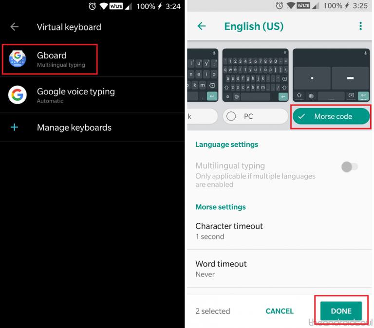 How to enable and use the Morse Code keyboard in Google Gboard