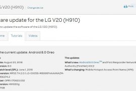 AT&T LG V20 gets Android 8.0 Oreo update as build H91020g