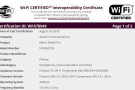 Xiaomi Redmi Note 6 Pro passes through Wi-Fi alliance