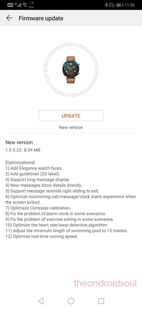 Huawei Watch GT update