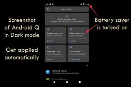 Android 10 feature: Turning on Battery Saver enables Dark Mode automatically