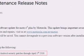 Motorola Moto E5 and E5 Plus to receive new OTA updates with April 2019 patches