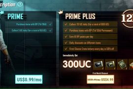 PUBG subscription pricing