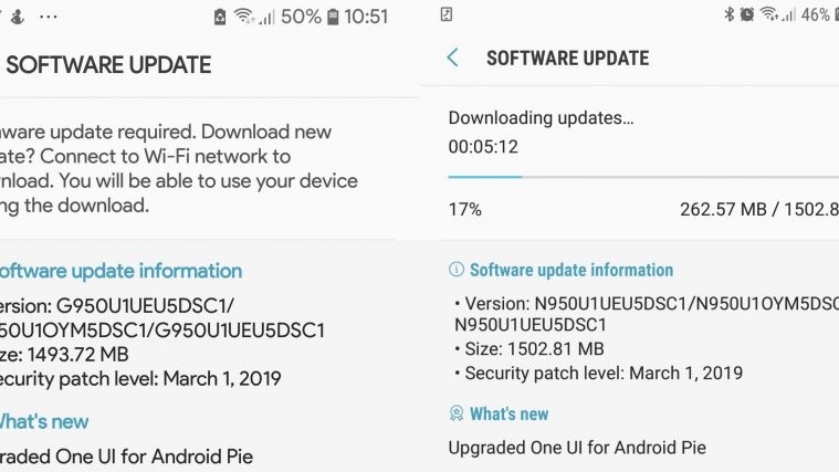 U.S. unlocked S8 and Note 8 Android Pie update