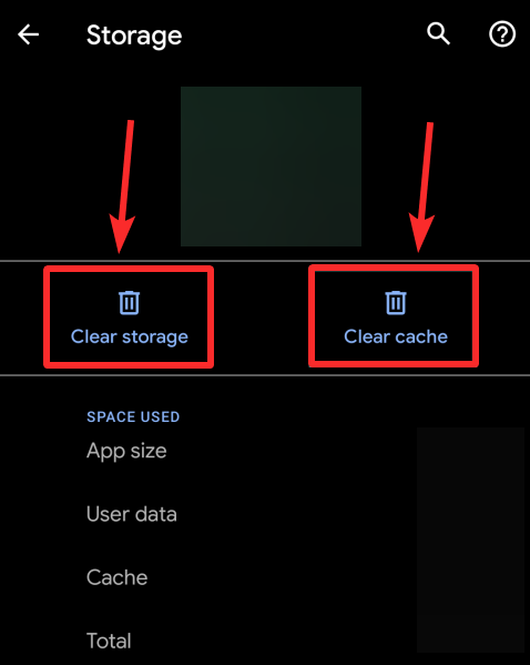 clear app cache and data