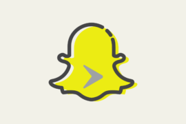 grey arrow check on Snapchat