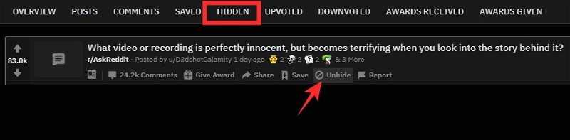 Unhide on to post how reddit a How To