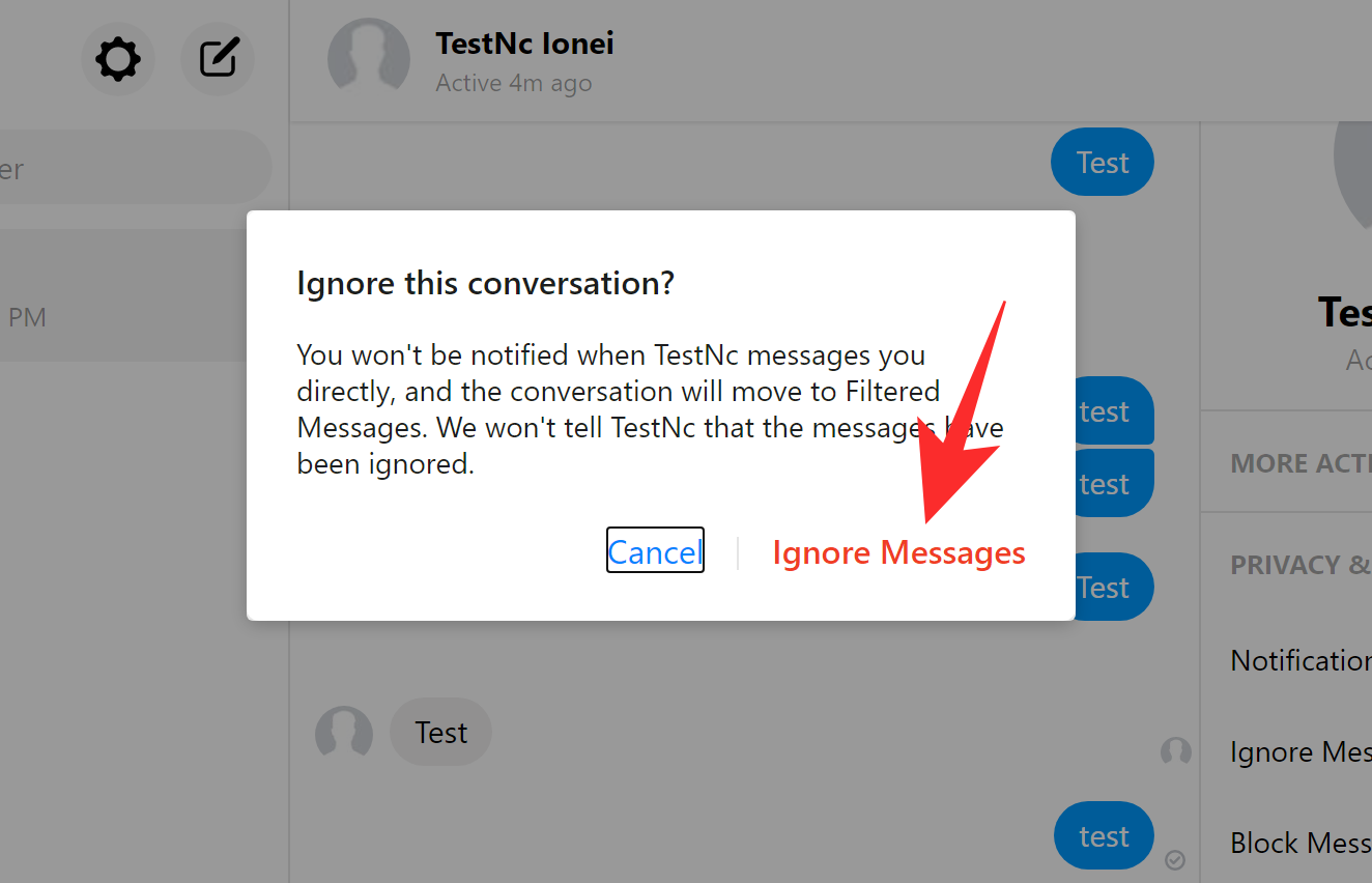 How to see ignored messages