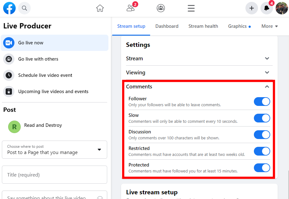 How To Turn Off Comments On Facebook Live
