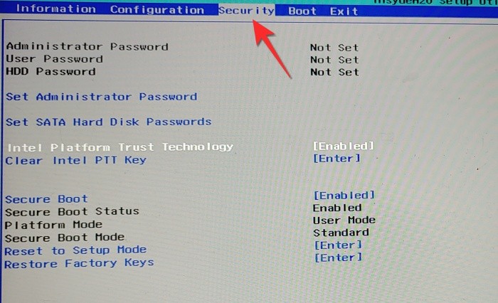 How To Enable Tpm 2 0 And Secure Boot In Bios For Windows 11