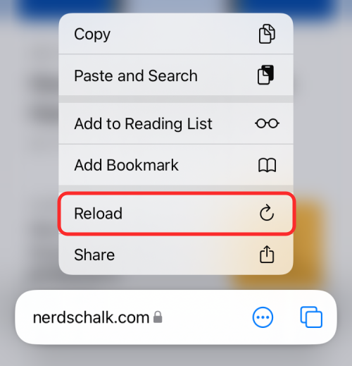 safari ios reload without cache