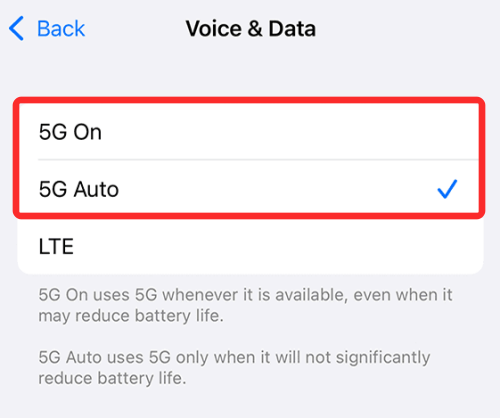 كيفية تشغيل أو إيقاف 5G على iPhone 13