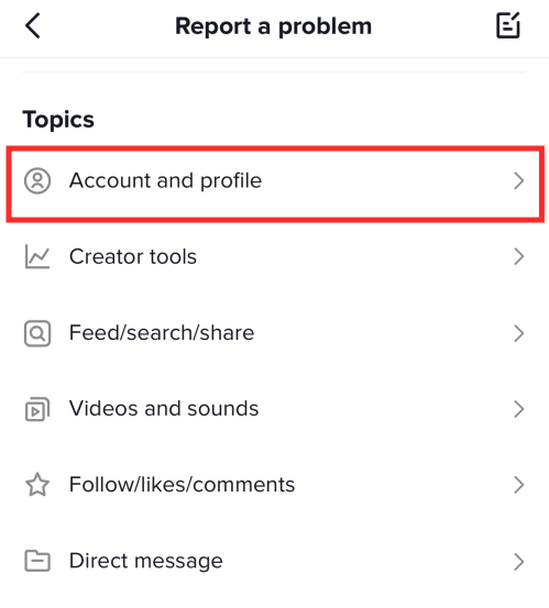 Tap on Account and Profile