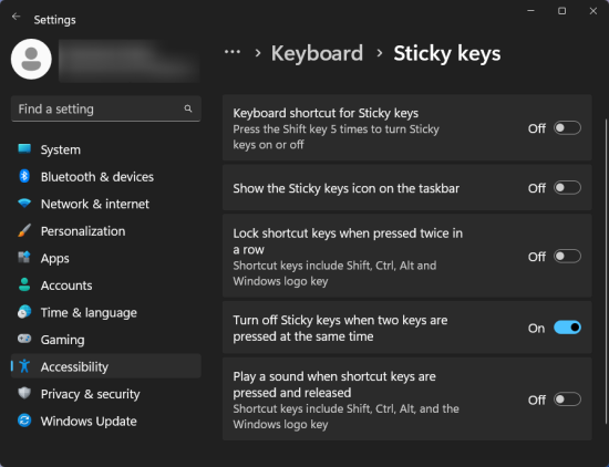 How to permanently disable Sticky Keys on Windows 11 [2024]