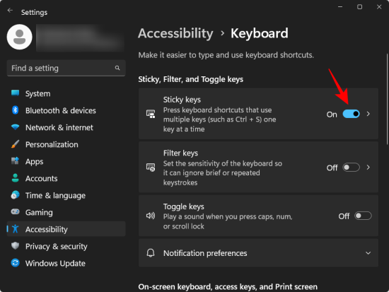 How to permanently disable Sticky Keys on Windows 11 [2024]