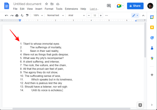 How to Add Line Numbers in Google Docs [2023]