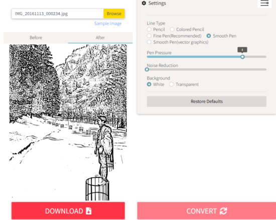 Best 5 Free Tools to Turn a Photo Into a Line Drawing Online