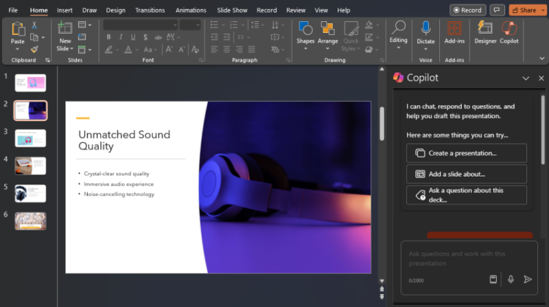 How to use Copilot in PowerPoint