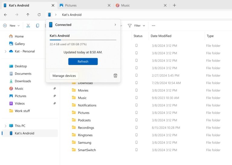 How to Wirelessly Browse Your Android Phone in File Explorer in Windows 11